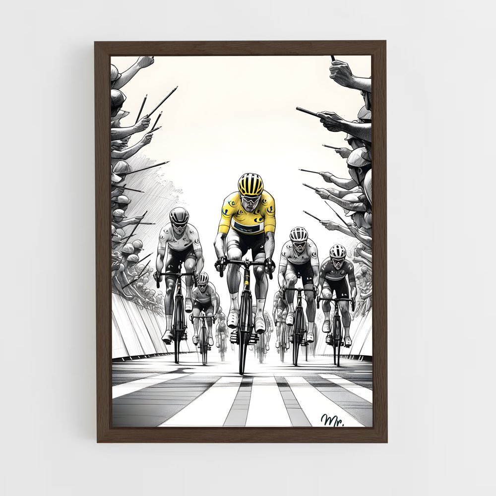 Poster En Route pour le Maillot Jaune – affiche Cyclisme (vue 5)